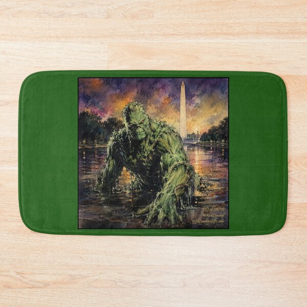 Item preview, Swamp Titan Rising – Washington Monument Fantasy Cartoon designed and sold by Rick London Gifts.