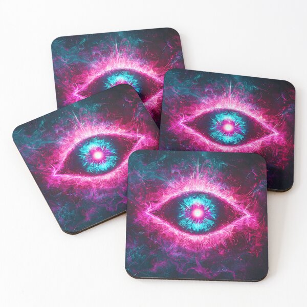 Item preview, Mystical neon glowing third eye illustration designed and sold by Checho30.