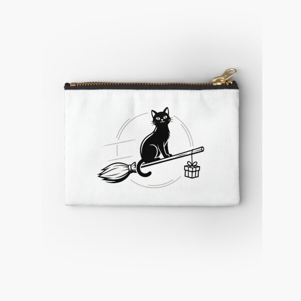 Artikelvorschau, Schwarze Katze auf einem Besen entworfen und verkauft von PrintByte.