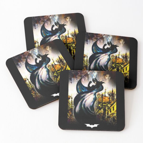 Item preview, Cartel de película de Batman por Yoshitaka Amano - Ciudad de Gotham - Ilustración de superheroes - Caballero Oscuro designed and sold by Alba Forjanívea.