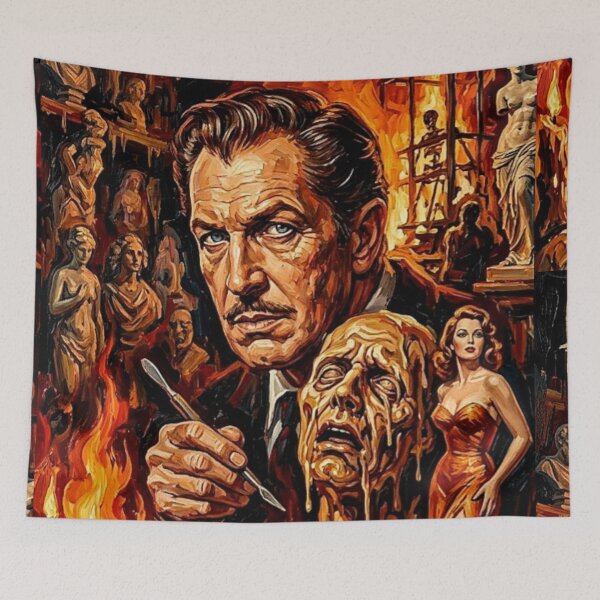 Item preview, Beauty in the Flames. Horror in the Wax. – House of Wax Fine Art Print designed and sold by Art's Diner.