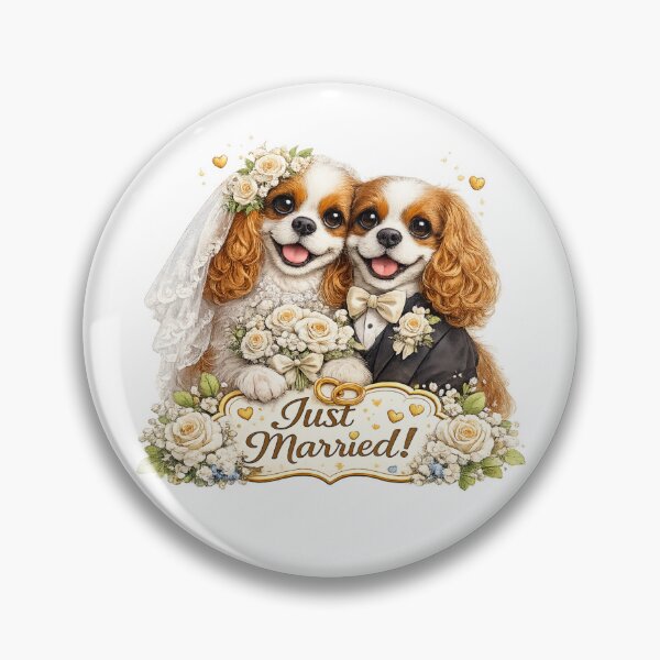 Item preview, Just married Blenheim/Blenheim Cavaliers designed and sold by SpottyRainbow.