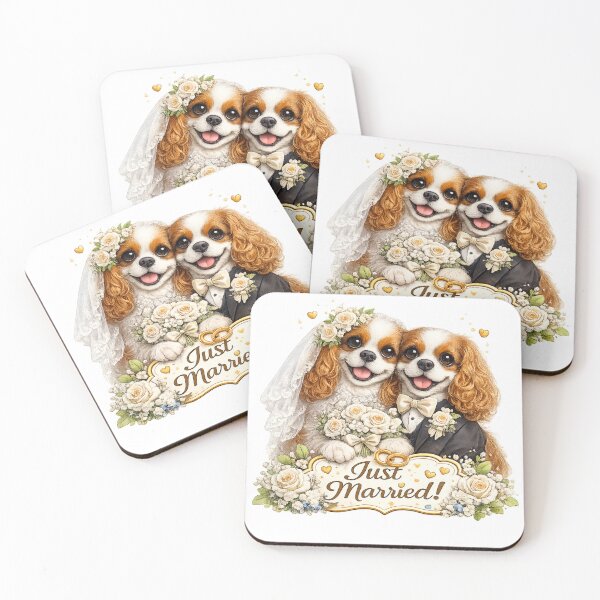 Item preview, Just married Blenheim/Blenheim Cavaliers designed and sold by SpottyRainbow.