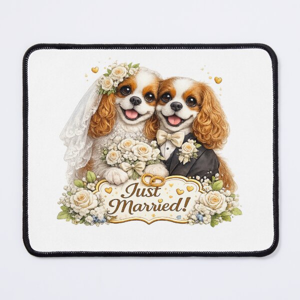 Item preview, Just married Blenheim/Blenheim Cavaliers designed and sold by SpottyRainbow.