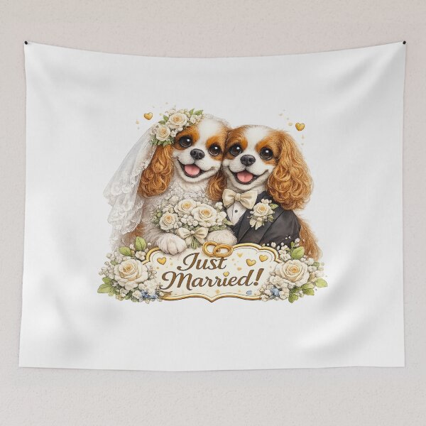 Item preview, Just married Blenheim/Blenheim Cavaliers designed and sold by SpottyRainbow.