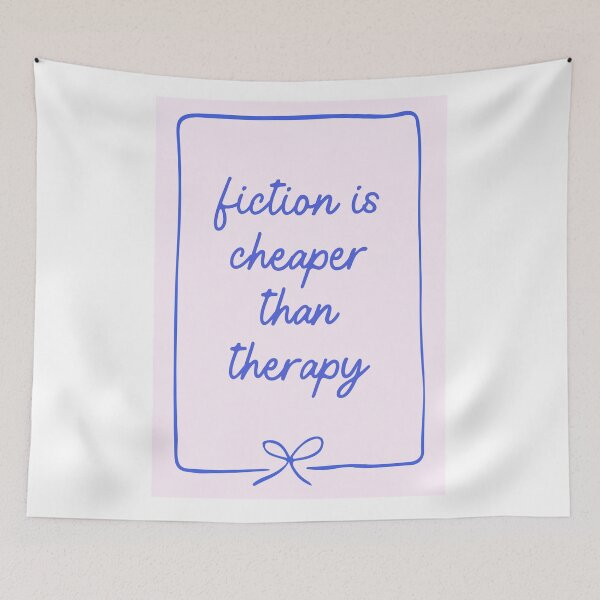 Item preview, Fiction is Cheaper Than Therapy designed and sold by The Sticker Desk.
