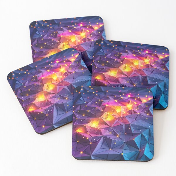 Item preview, Polygonal celestial spectrum starfield illustration designed and sold by Checho30.