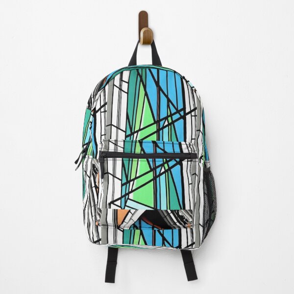 Item preview, Art - Modernist Geometric Stained Glass, Abstract and Colorful Composition designed and sold by Reverso-Design.