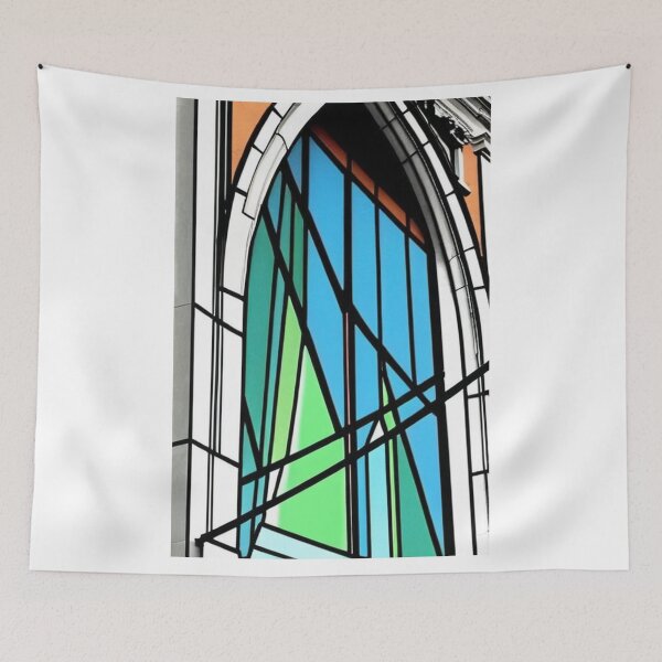 Item preview, Art - Modernist Geometric Stained Glass, Abstract and Colorful Composition designed and sold by Reverso-Design.