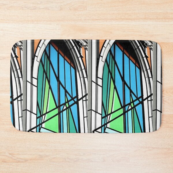 Item preview, Art - Modernist Geometric Stained Glass, Abstract and Colorful Composition designed and sold by Reverso-Design.