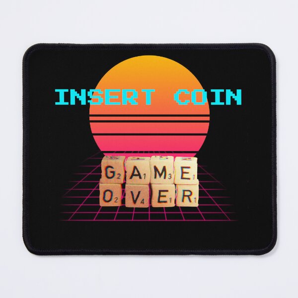 Item preview, Insert Coin Game Over Synthwave Retro designed and sold by ZJDesignsArt.