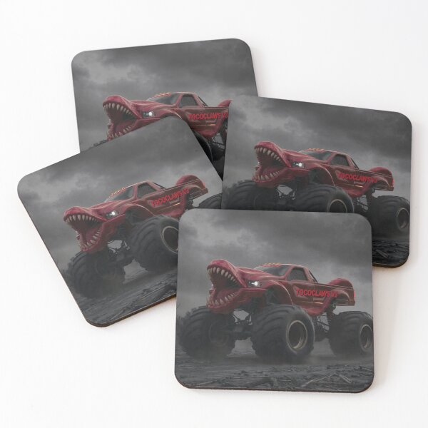Item preview, TOCOCLAWS Dino Destroyer: Crimson Raptor Monster Truck designed and sold by TOCOCLAWS.