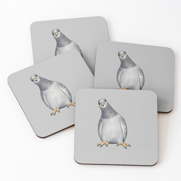 Item preview, Grey and White Pigeon Illustration designed and sold by pigeonlovrs.