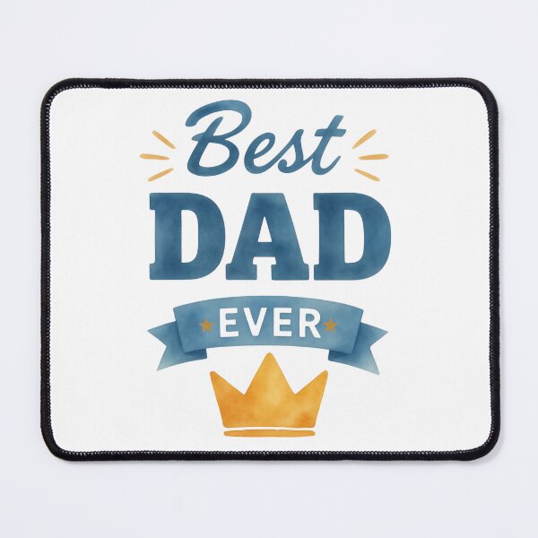 Item preview, Best Dad Ever with Blue & Gold Crown designed and sold by jeweleddesigns.