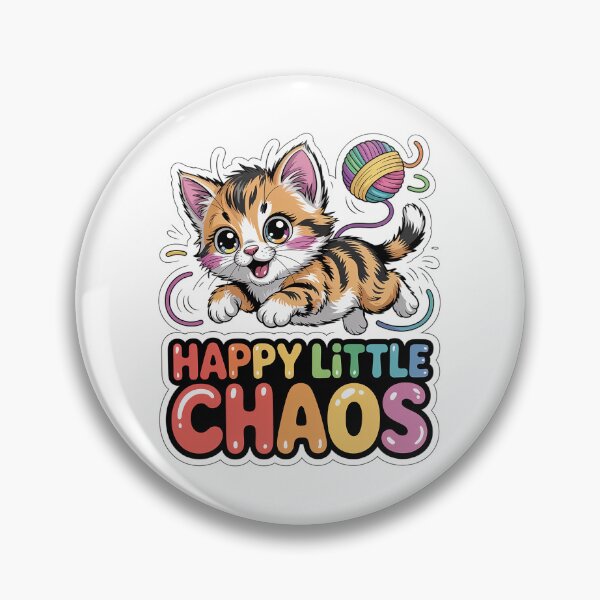 Item preview, Happy Little Chaos Cute Kitten Cat Lover Design designed and sold by Cool-cat-art.