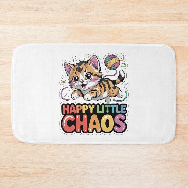 Item preview, Happy Little Chaos Cute Kitten Cat Lover Design designed and sold by Cool-cat-art.