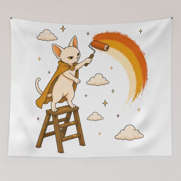 Item preview, Sphynx Cat Painting Rainbow designed and sold by Region.