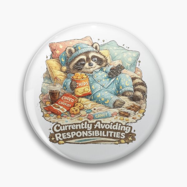 Item preview, Currently Avoiding Responsibilities | Cozy Raccoon designed and sold by NarpLTD.