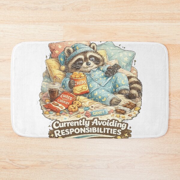 Item preview, Currently Avoiding Responsibilities | Cozy Raccoon designed and sold by NarpLTD.