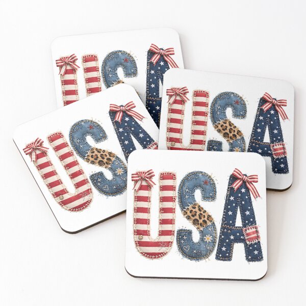 Item preview, Stars and Stripes Fourth of July - USA Patriotic American Flag Letters designed and sold by ZBIFBOUETLA.
