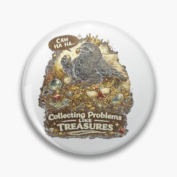 Item preview, Collecting Problems Like Treasures | Funny Crow Meme designed and sold by NarpLTD.