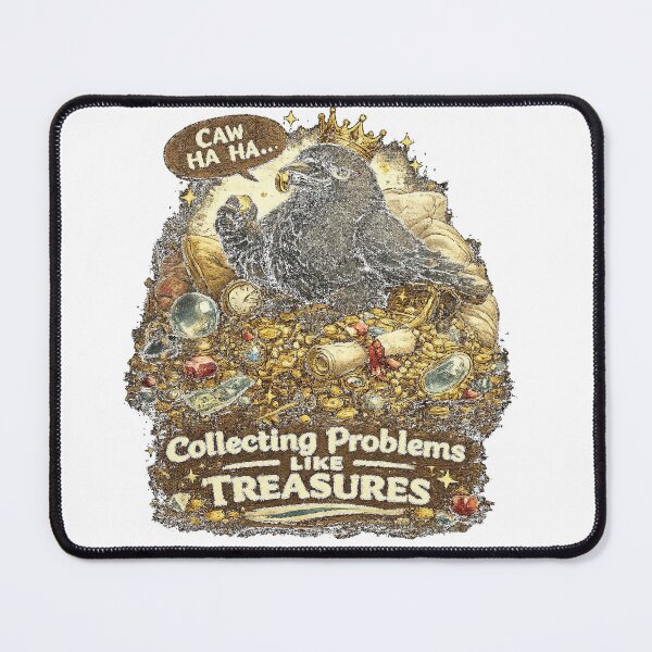 Item preview, Collecting Problems Like Treasures | Funny Crow Meme designed and sold by NarpLTD.