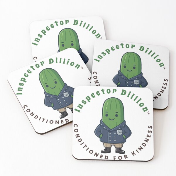 Item preview, Inspector Dillion — Cute Cucumber Detective Character Kids Art | Conditioned For Kindness designed and sold by monolithstudio.