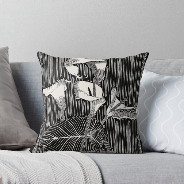 Item preview, Plant Anthorium Leaf Flower Lily Drawing Linocut Design Vintage White (Aronskelken, 1919) designed and sold by LockeL.