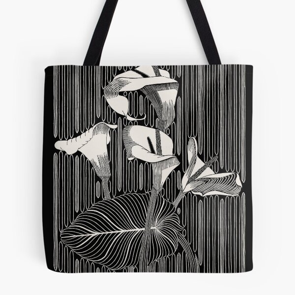 Item preview, Plant Anthorium Leaf Flower Lily Drawing Linocut Design Vintage White (Aronskelken, 1919) designed and sold by LockeL.