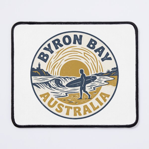 Item preview, Byron Bay Australia Surf Sunset Vintage Coastal Art designed and sold by Digital Art Works Hub.