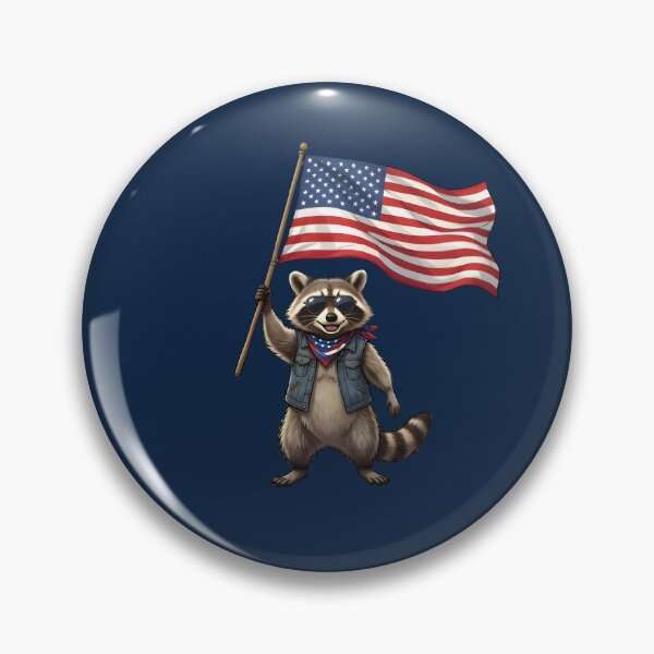Item preview, Patriotic Raccoon American Flag Shirt | Funny USA 4th of July Tee designed and sold by PixelForge11.