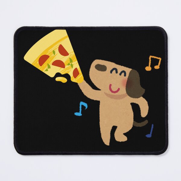 Item preview, Cute Pizza Dog - Funny Puppy Eating Pizza Slice Illustration designed and sold by Wild Horizon Studio.