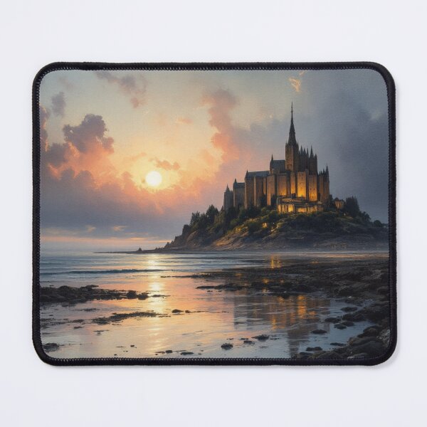 Item preview, Mont Saint Michel at dusk designed and sold by jefboutique6150.