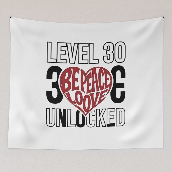 Item preview, Level 30 Unlocked Heart Peace Love designed and sold by Ahmedsyde.