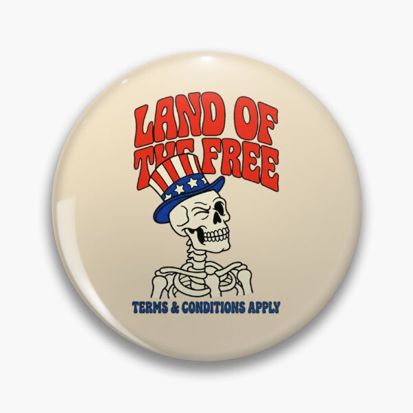 Item preview, Land Of The Free Terms And Conditions Apply Skeleton  — Sarcastic Americana  designed and sold by SkTee2k.