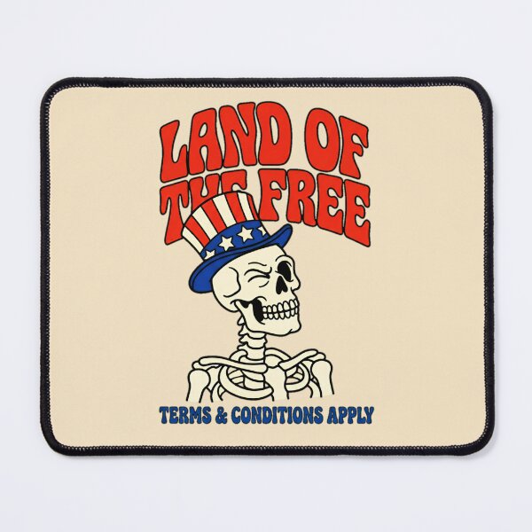 Item preview, Land Of The Free Terms And Conditions Apply Skeleton — Sarcastic Americana designed and sold by SkTee2k.