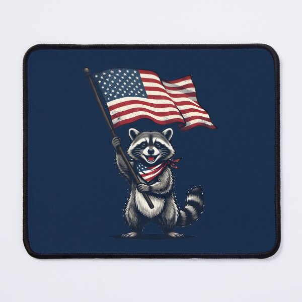 Item preview, Cool Raccoon Holding American Flag Shirt | USA Patriotic Tee designed and sold by PixelForge11.