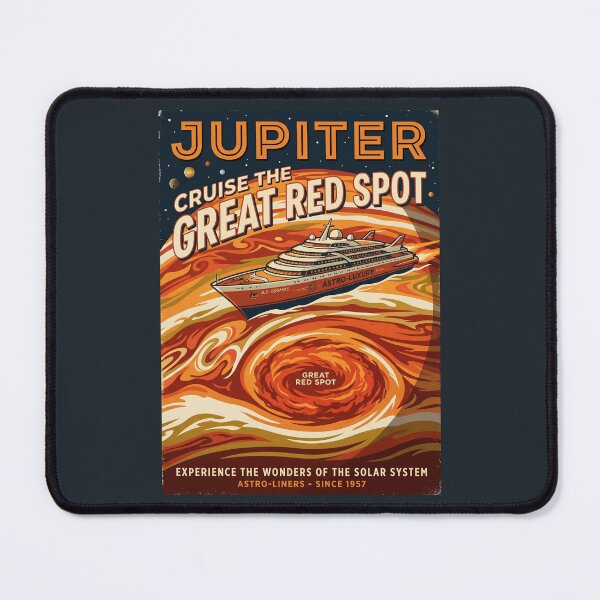 Item preview, Jupiter Great Red Spot Retro NASA Travel Poster designed and sold by RetroRewind Studio.