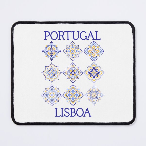 Item preview, Lisboa Portugal Azulejo Tile Grid | Blue & Yellow Portuguese Travel Design | Lisbon Portugal designed and sold by MerchSearchCO.