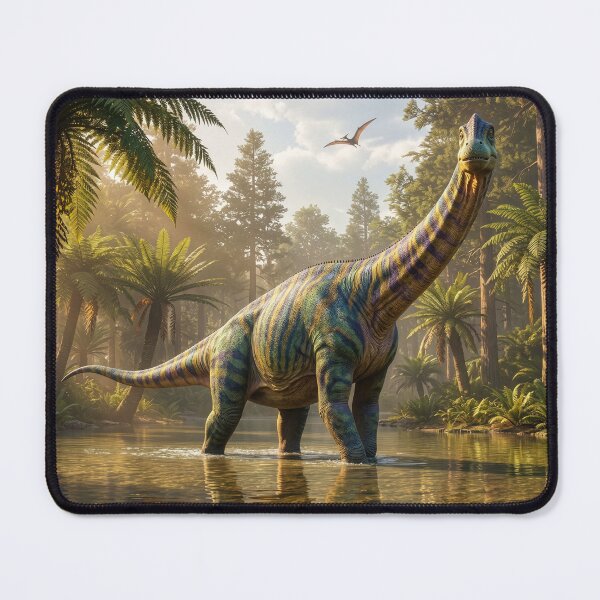 Item preview, Brachiosaurus Dinosaur Wades in Primordial Pond designed and sold by Tridentulus.