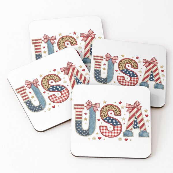 Item preview, USA Patriotic American Flag Letters - Fourth of July Stars and Stripes Americana Celebration designed and sold by ZBIFBOUETLA.