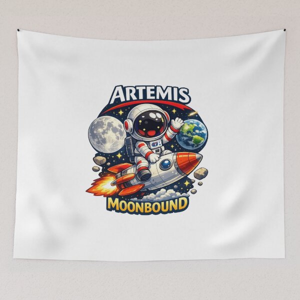 Item preview, Whimsical Astronaut Riding a Rocket  designed and sold by radiogalaxy.