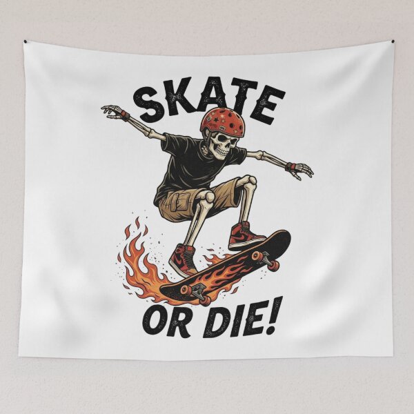 Item preview, Skate or Die Skull Skateboarder Illustration designed and sold by Ahmedsyde.