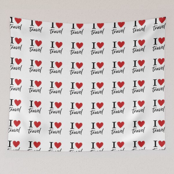 Item preview, I Love Travel Minimal Heart Design designed and sold by ali prints.