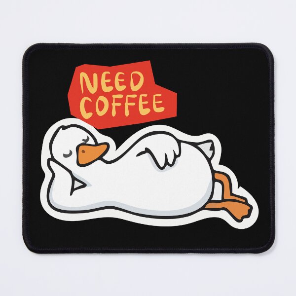 Item preview, Need Coffee Goose Sticker Funny Sleepy Goose Coffee Lover Design designed and sold by Tiatooty.