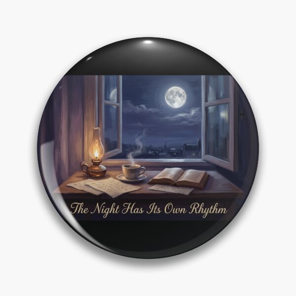 Item preview,  `The Night Has Its Own Rhythm Coffee Moon Poster Night Shift Worker Art Print` designed and sold by FirmHoldStudio.