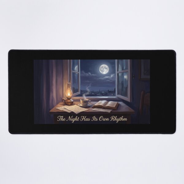Item preview,  `The Night Has Its Own Rhythm Coffee Moon Poster Night Shift Worker Art Print` designed and sold by FirmHoldStudio.