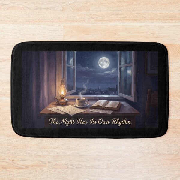 Item preview,  `The Night Has Its Own Rhythm Coffee Moon Poster Night Shift Worker Art Print` designed and sold by FirmHoldStudio.
