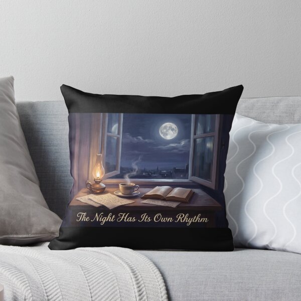 Item preview,  `The Night Has Its Own Rhythm Coffee Moon Poster Night Shift Worker Art Print` designed and sold by FirmHoldStudio.
