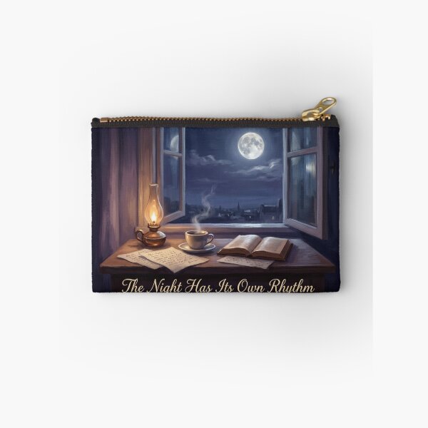 Item preview,  `The Night Has Its Own Rhythm Coffee Moon Poster Night Shift Worker Art Print` designed and sold by FirmHoldStudio.